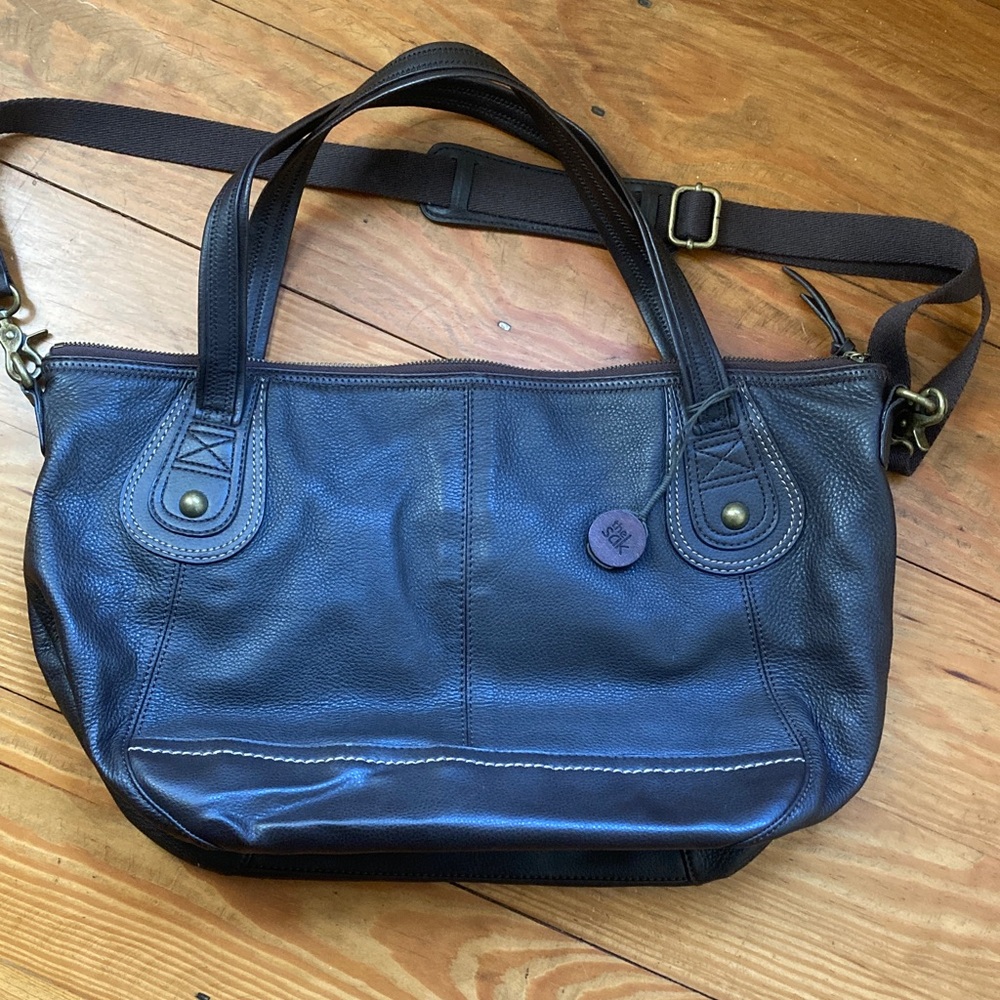 The Sak Dark Brown Leather Shoulder Bag